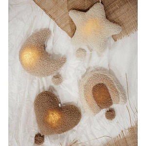 Мобиль музыкальный с подсветкой Mrs. Ertha "Moon", кремовое